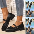 thumbnail image 1 of Women's Chunky Heel Mary Jane Loafers, Round Toe Platform Casual Shoes, Adjustable Buckle Comfortable Low Heel Walking Shoes for Daily Wear, 1 of 10