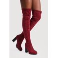 thumbnail image 1 of Women's Chunky Heel Over The Knee Boots with Side Zipper, 1 of 6