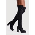 thumbnail image 1 of Women's Chunky Heel Over The Knee Boots with Side Zipper, 1 of 6