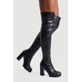 thumbnail image 1 of Women's Chunky Heel Over The Knee Boots with Side Zipper, 1 of 6