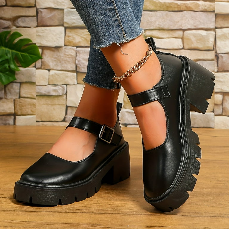 Round toe platform shoes online