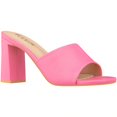 thumbnail image 1 of Women's Chunky Heeled Mule Sandals Low Heel Sandals Single Strap Square Toe Chunky Heeled Sandal, 1 of 5