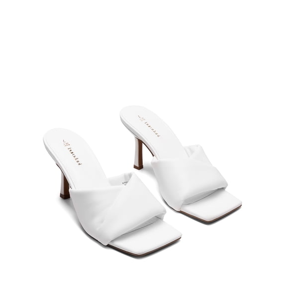 BURUDANI Women’s High Stilettos Heels Mules Open Square Toe Slip On Comfort Sexy Dress Pumps Sandals Evening Party Prom Dance Shoes