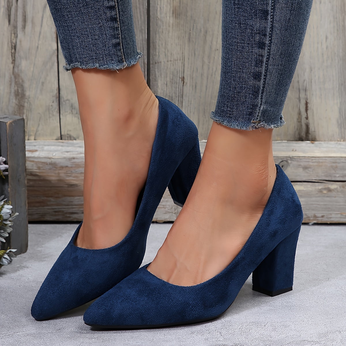 Women s Chunky Peep Toe Heeled Sandals Slip On High Heels All Match Going Out Shoes Walmart