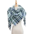 thumbnail image 1 of Women's Chunky Plaid Scarf Winter Warm Tassel Blanket Wrap Shawl, 1 of 6