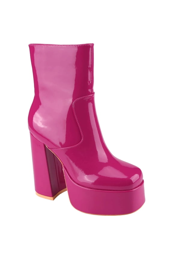 Women's Chunky Platform Ankle Boot High Block Heels Square Toe Lightweight Comfort Party Dress Booties Shoes