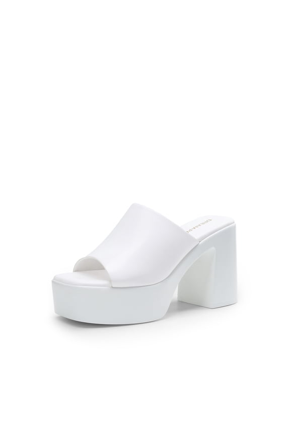 Women’s Chunky Platform Block Heel Mules