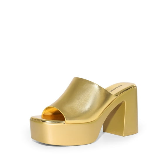 Women’s Chunky Platform Block Heel Mules