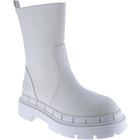 Women's Chunky Platform Boots Round Toe Ankle Booties Side Zipper Lug Sole Fall Winter Shoes