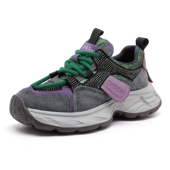 Women's Chunky Platform Comfort Orthopedic Wedge Walking Shoes Fashion Lace Up Casual Non-Slip Running Shoes
