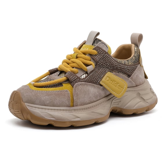 Women's Chunky Platform Comfort Orthopedic Wedge Walking Shoes Fashion Lace Up Casual Non-Slip Running Shoes