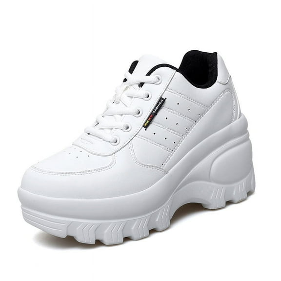 Women's Chunky Platform Lace Up Sport Walking Shoes Orthopedic Wedge Casual Shoes with Arch Support