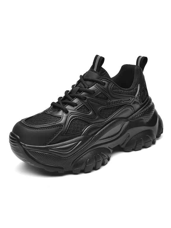 Women's Chunky Platform Sneakers, Breathable Mesh Casual Dad Shoes, Non-slip Thick Sole Walking Shoes for Daily Wear