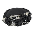 thumbnail image 1 of Women's Church Hats Flower Diamonds Hats Solid Color Hat Breathable Adjustable Comfort Hat Classic Beret Hat Fascinator Tea Caps One Size 1PC, 1 of 2