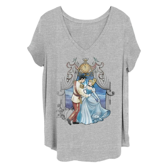 Women's Cinderella Princess and Prince Charming Dance  Graphic T-Shirt