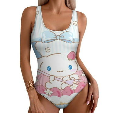 Women's Cinnamoroll One Piece Swimsuit Bathing Suit Tummy Control Swimwear