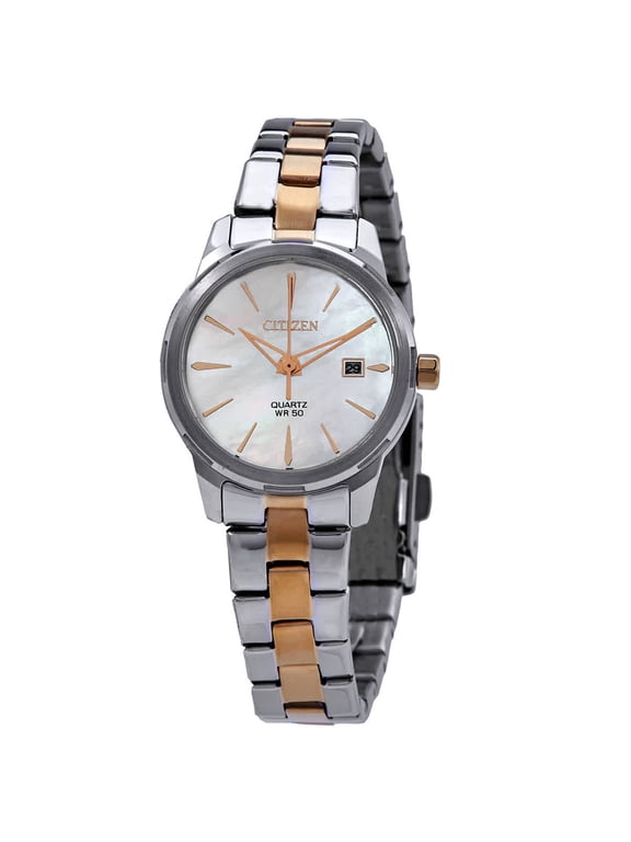 Women's Citizen Two Tone Steel Case Pearl Dial Watch EU6074-51D