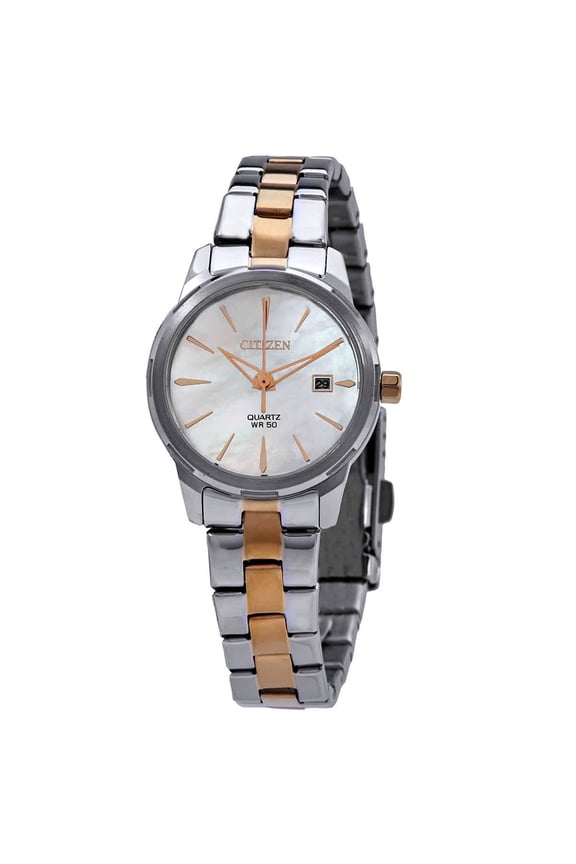 Women's Citizen Two Tone Steel Case Pearl Dial Watch EU6074-51D