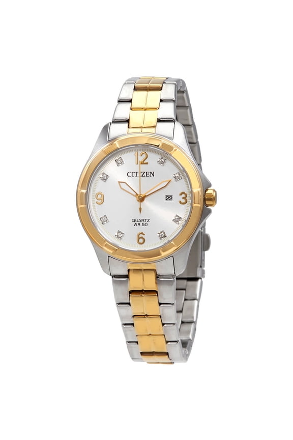 Women's Citizen Two tone Case and Crystallized Dial Watch EU6084-57A