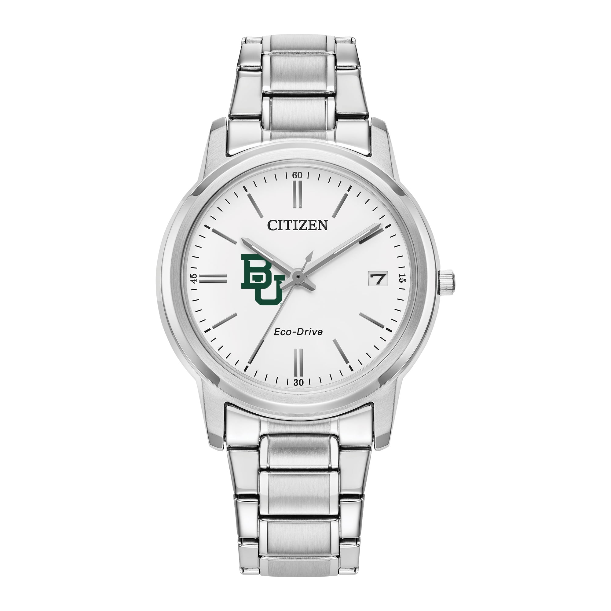 Women's Citizen Watch Silver Baylor Bears EcoDrive White Dial