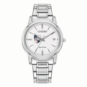 Women's Citizen Watch Silver Catholic University Cardinals Eco-Drive White Dial Stainless Steel Watch