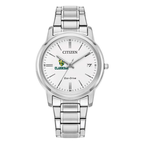 Women's Citizen Watch Silver Clarkson Golden Knights Eco-Drive White Dial Stainless Steel Watch