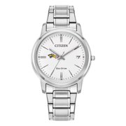 Women's Citizen Watch Silver Drexel Dragons Eco-Drive White Dial Stainless Steel Watch