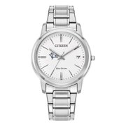 Women's Citizen Watch Silver New Hampshire Wildcats Eco-Drive White Dial Stainless Steel Watch