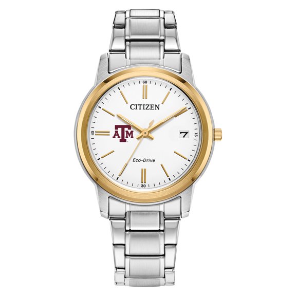 Women's Citizen Watch Texas A&M Aggies Eco-Drive Two-Tone Steel Watch
