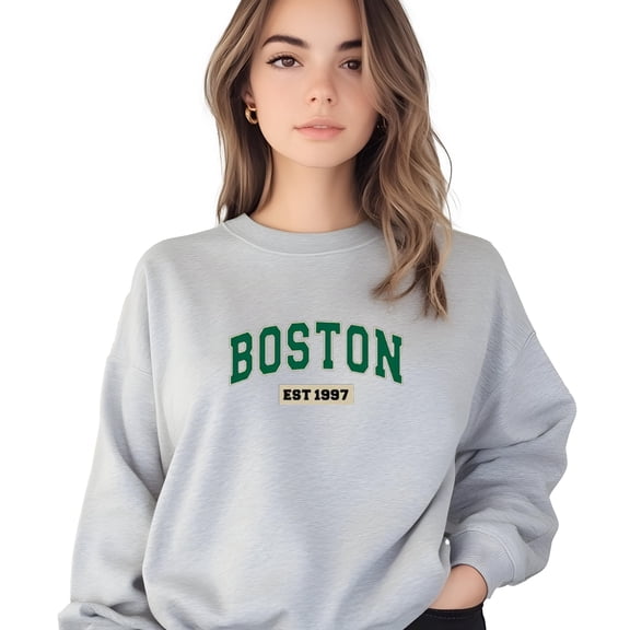 Women's City Name Letter Print Sweatshirt Letter Print Sweatshirt 1 Pcs Graphic Casual Pullover Sweatshirts - Comfortable Crew Neck, Soft Casual Tops