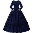 thumbnail image 1 of Women's Civil War Dress Victorian Dickens Costume Blue, 1 of 7