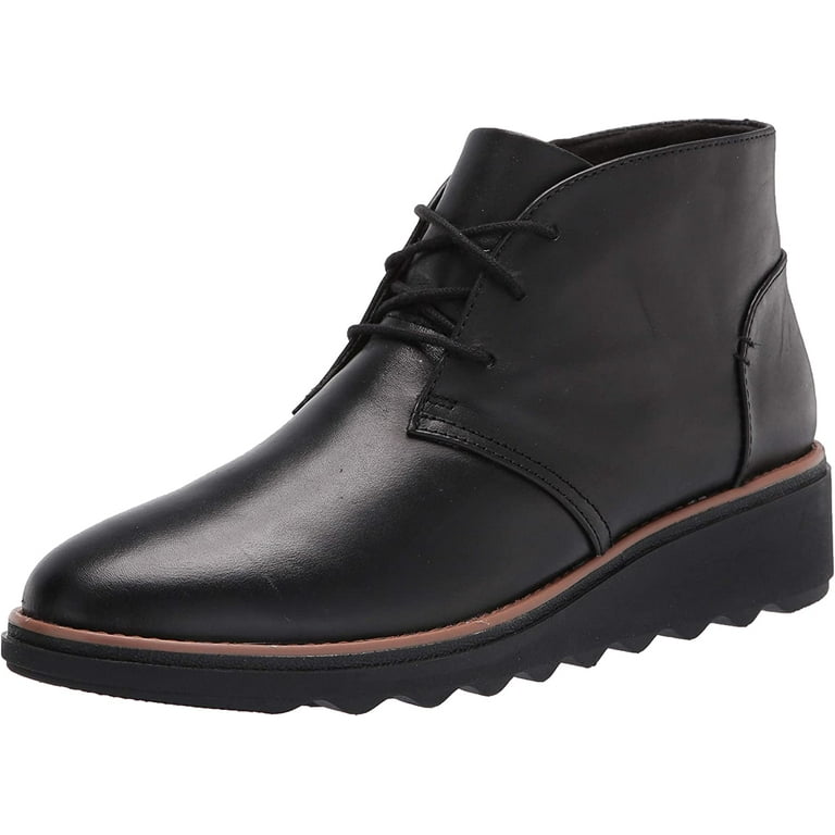 Clarks Women s Sharon Hop Ankle Boot Black Leather Walmart