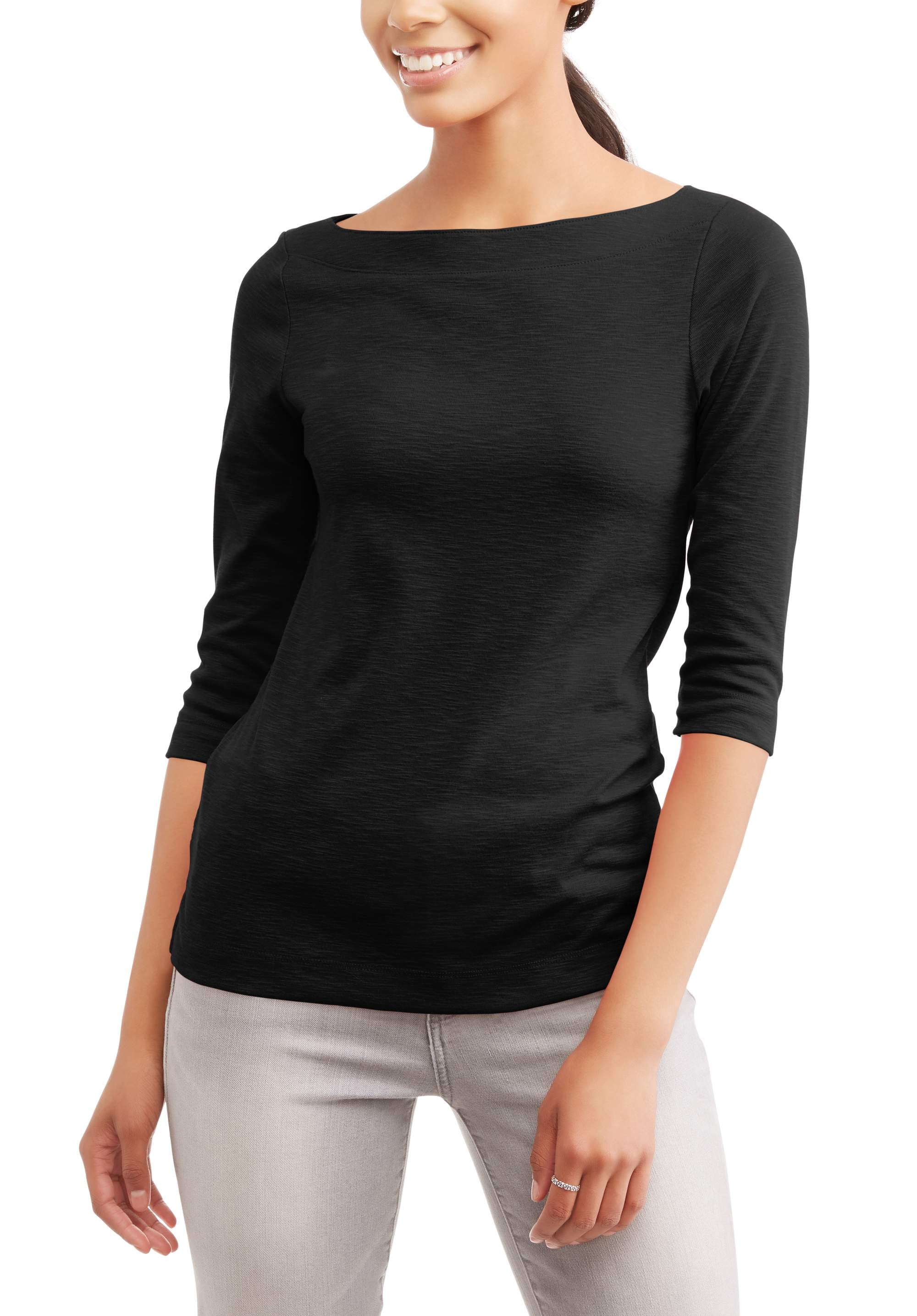Women's Classic 3/4 Sleeve Boatneck T-Shirt