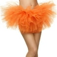 thumbnail image 1 of Women's Classic 5 Layered Tulle Tutu Party Dance Skirt, Orange, 1 of 4