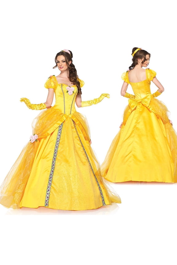 Women's Classic Belle Princess Halloween Costume with Sleeve