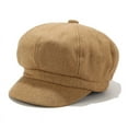 thumbnail image 1 of Women's Classic Beret Cap Winter Painter Hat Newsboy Style Warm Soft Beanie Lightweight Comfortable Casual Fashion Headwear by Yigetop Khaki One Size, 1 of 4