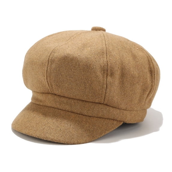 Women's Classic Beret Cap Winter Painter Hat Newsboy Style Warm Soft Beanie Lightweight Comfortable Casual Fashion Headwear by Yigetop Khaki One Size