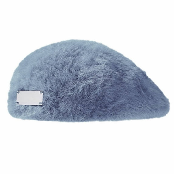 Women's Classic Beret Hat - Solid Color Winter Beanie, Autumn Hair Cap,Light blue,One Size,KLOY2K