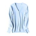 thumbnail image 1 of Women's Classic Button Down Long Sleeve V Neck Soft Knit Sweater, Long Sleeve V-Neck Cover-Up Women's Cardigan Blue, 1 of 1