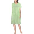 thumbnail image 1 of Women's Classic Button Up Closure Floral Duster Nightgown Lounger Robe (6027 Green, M), 1 of 1