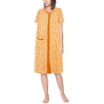 thumbnail image 1 of Women's Classic Button Up Closure Floral Duster Nightgown Lounger Robe (Orange, XL), 1 of 1