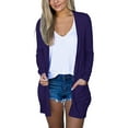 thumbnail image 1 of Women's Classic Cardigans Long Sleeve Open Front Casual Knit Sweaters Coat Trendy Dressy Lightweight Blouses with Pockets, 1 of 9