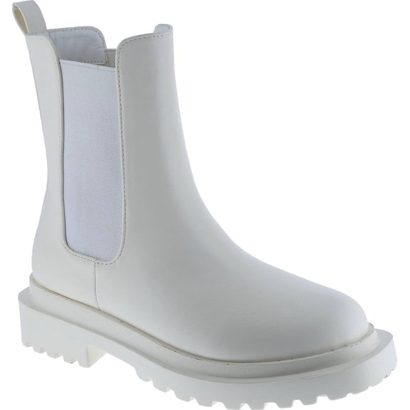 Women's Classic Chelsea Ankle Boots Slip On Chunky Platform Lug Sole Booties