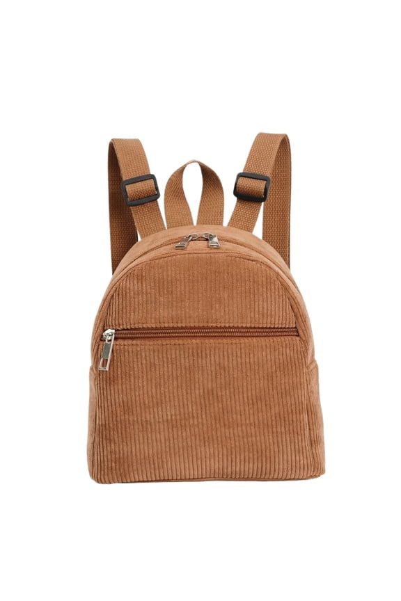 Women's Classic Corduroy Backpack, Versatile Small Shoulder Bag for Daily Use, Lightweight Casual Backpack with Adjustable Straps, Fashion Accessory for Outings Shopping