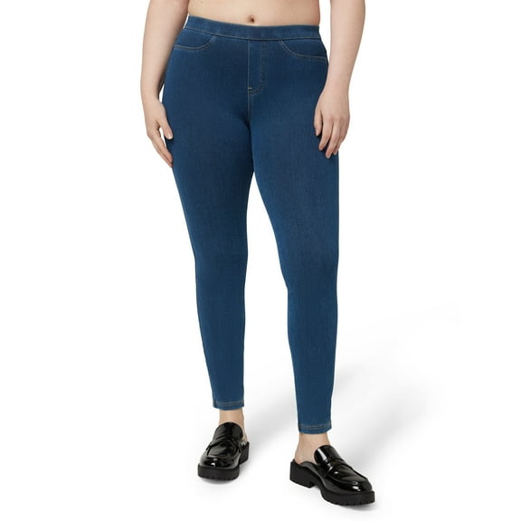 No nonsense Women's Classic Indigo Denim Legging, Medium Wash, X-Large