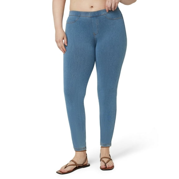 No nonsense Women's Classic Indigo Denim Legging, Light Denim, X-Large
