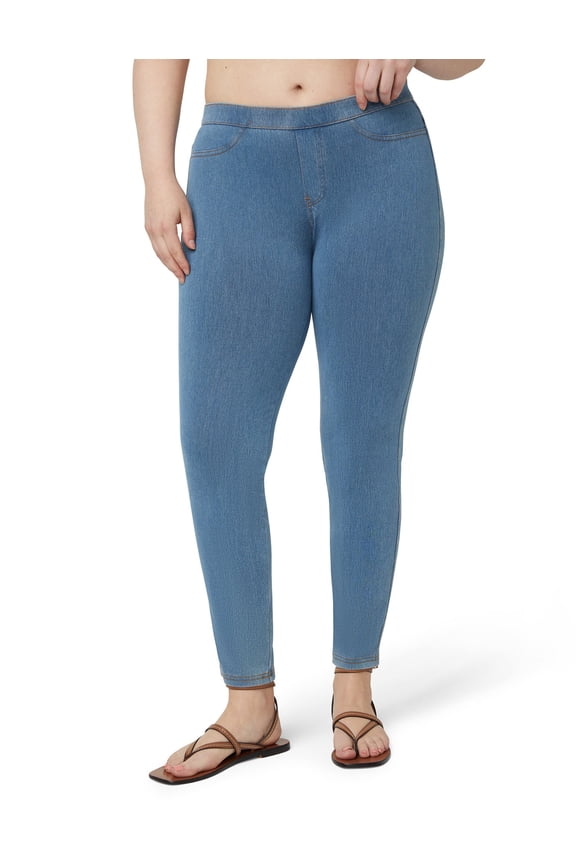 Women's Classic Indigo Denim Legging, Light Denim, Large