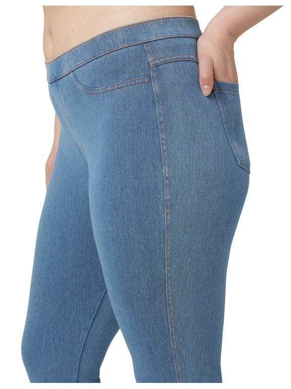 Women's Classic Indigo Denim Legging, Light Denim, Medium