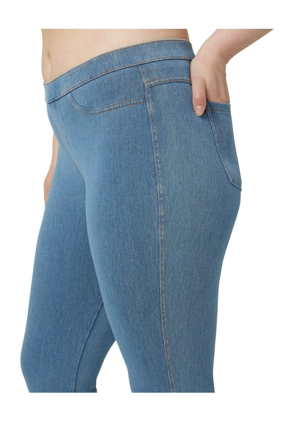 Women's Classic Indigo Denim Legging, Light Denim, Medium