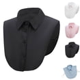 thumbnail image 1 of Women's Classic Detachable Fake Collar Pointed Lapel Square Neckline Dickey Layering Blouse Accessory for Sweater Suit Dress Black, 1 of 3
